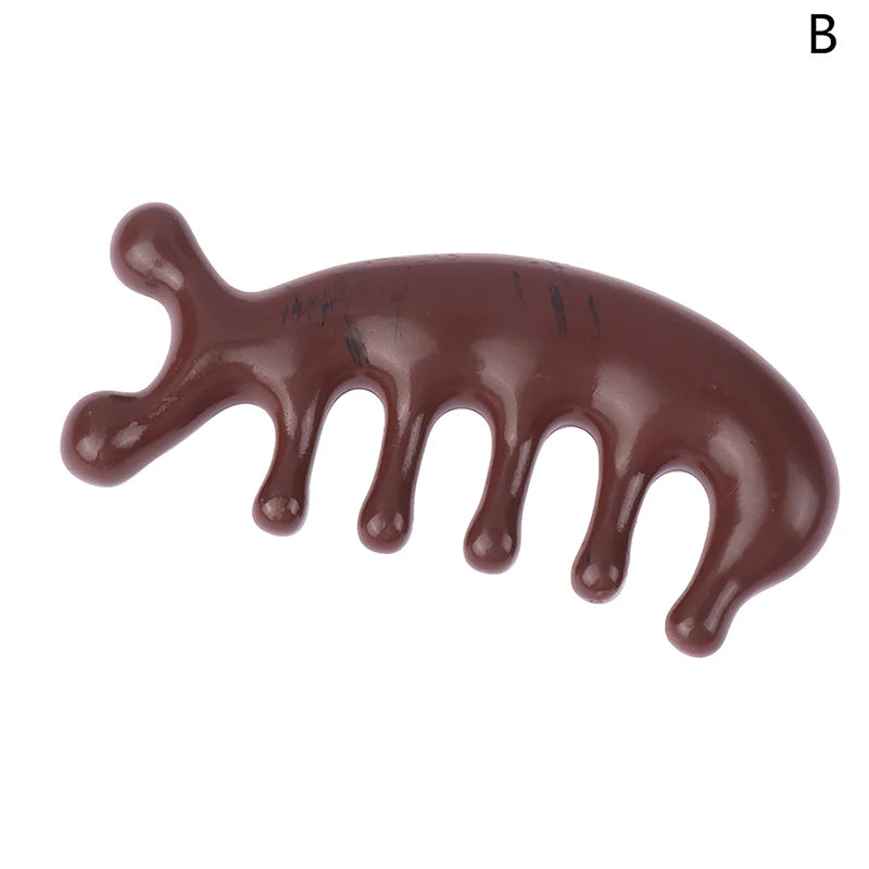Natural Sandalwood Meridian Massage Comb | Scalp Gua Sha & Body Scraping Tool