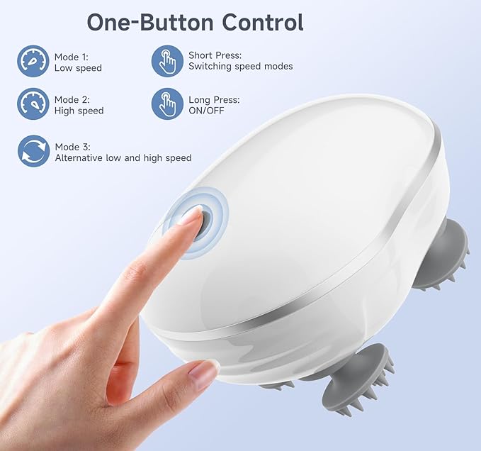4-in-1 Electric Body Massager - Smart Scalp & Head Massager with Silicone Claws