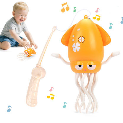 Funny Interactive Dancing Squid Toy with LED Lights and Music for Kids