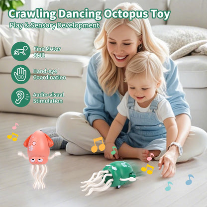 Funny Interactive Dancing Squid Toy with LED Lights and Music for Kids