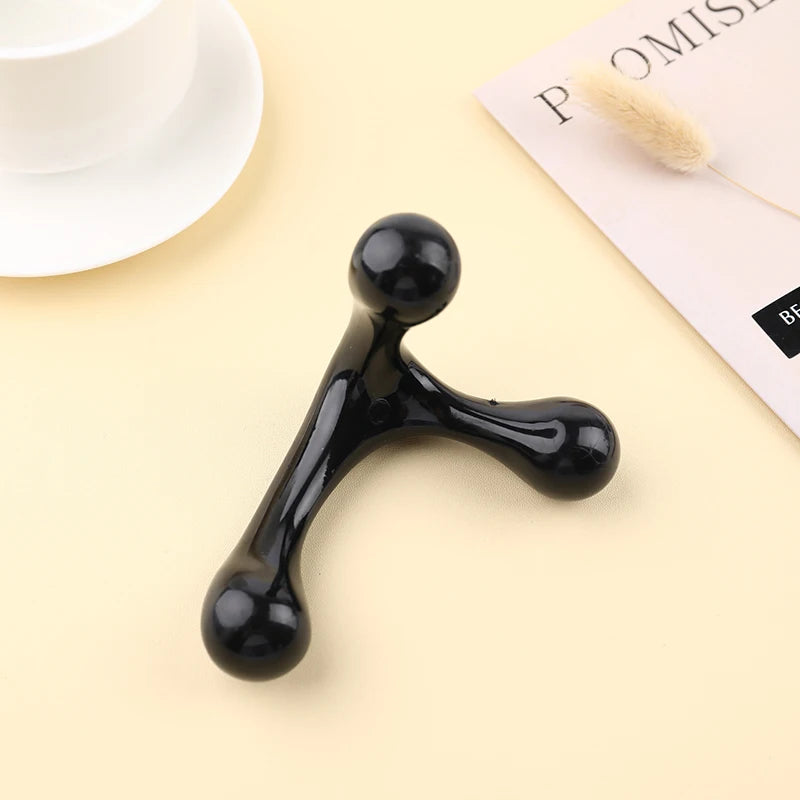3-Point Manual Massage Tool | Portable Mini Body Massager for Neck, Waist & Feet