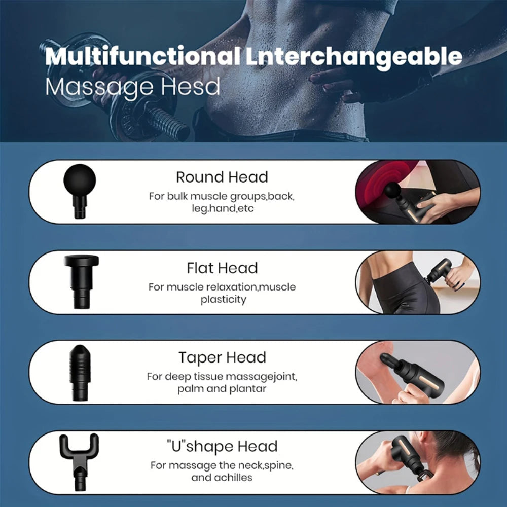 Portable Mini Fascia Gun | Deep Tissue Muscle Massager for Sports Recovery