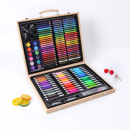 150-Piece Deluxe Art & Drawing Set (Premium Wooden Case)
