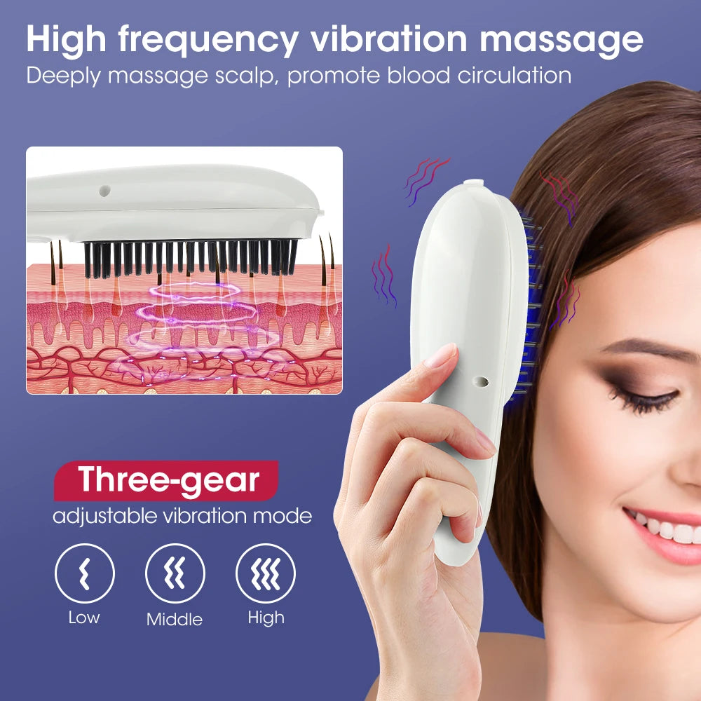 Electric Infrared Hair Growth Comb | Red Light Therapy Scalp Massager for Hair Loss