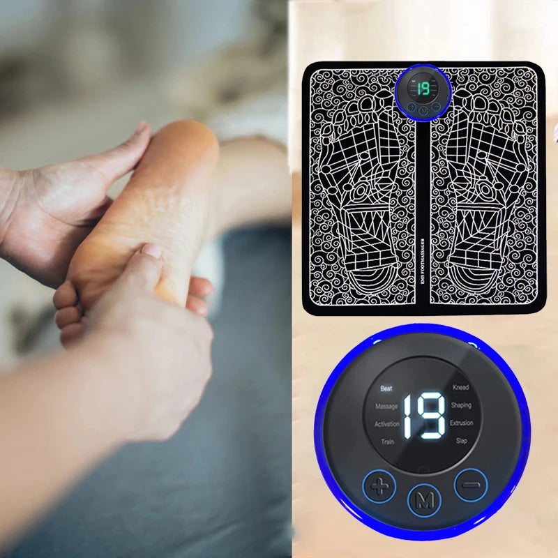 EMS Electric Foot Massager Mat for Pain Relief & Circulation