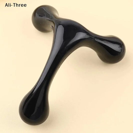 3-Point Manual Massage Tool | Portable Mini Body Massager for Neck, Waist & Feet