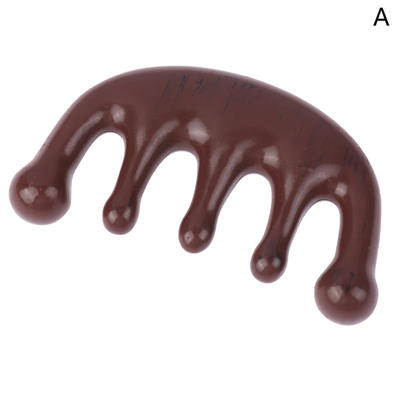 Natural Sandalwood Meridian Massage Comb | Scalp Gua Sha & Body Scraping Tool