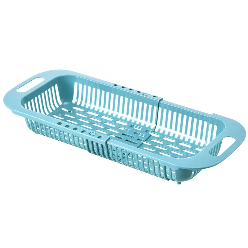 Sink Rack & Adjustable Drain Basket - Multi-Functional