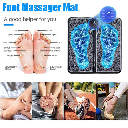EMS Electric Foot Massager Mat for Pain Relief & Circulation