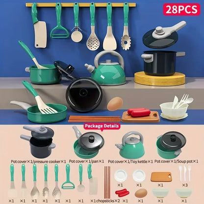 Realistic Kids Kitchen Set: Creative Role Play Toys for Boys & Girls
