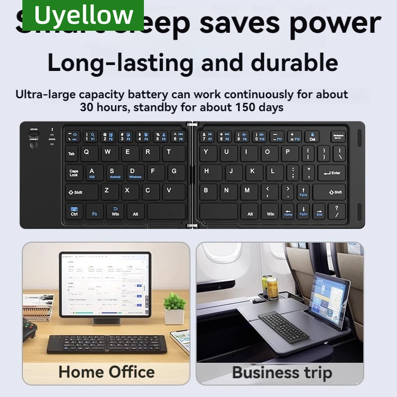 Slim Foldable Wireless Bluetooth Keyboard (Pocket Size)