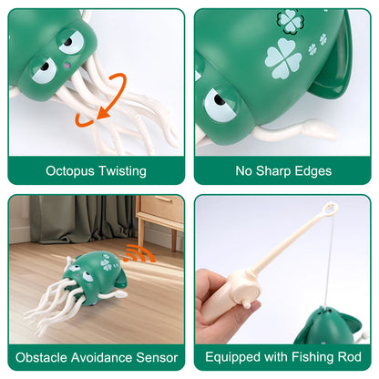 Funny Interactive Dancing Squid Toy with LED Lights and Music for Kids