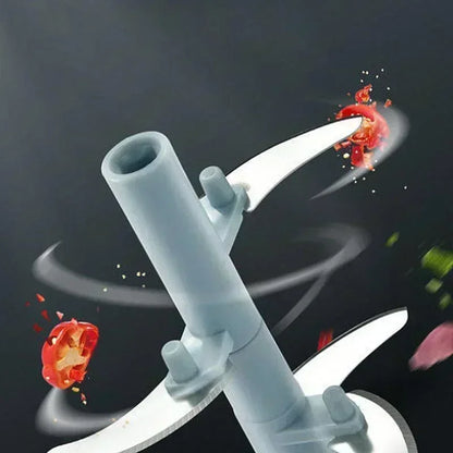 Manual String Pull Food Chopper & Garlic Press - Multi-Function Vegetable Cutter, Meat Grinder & Nut Mincer - Portable Kitchen Masher Tool.