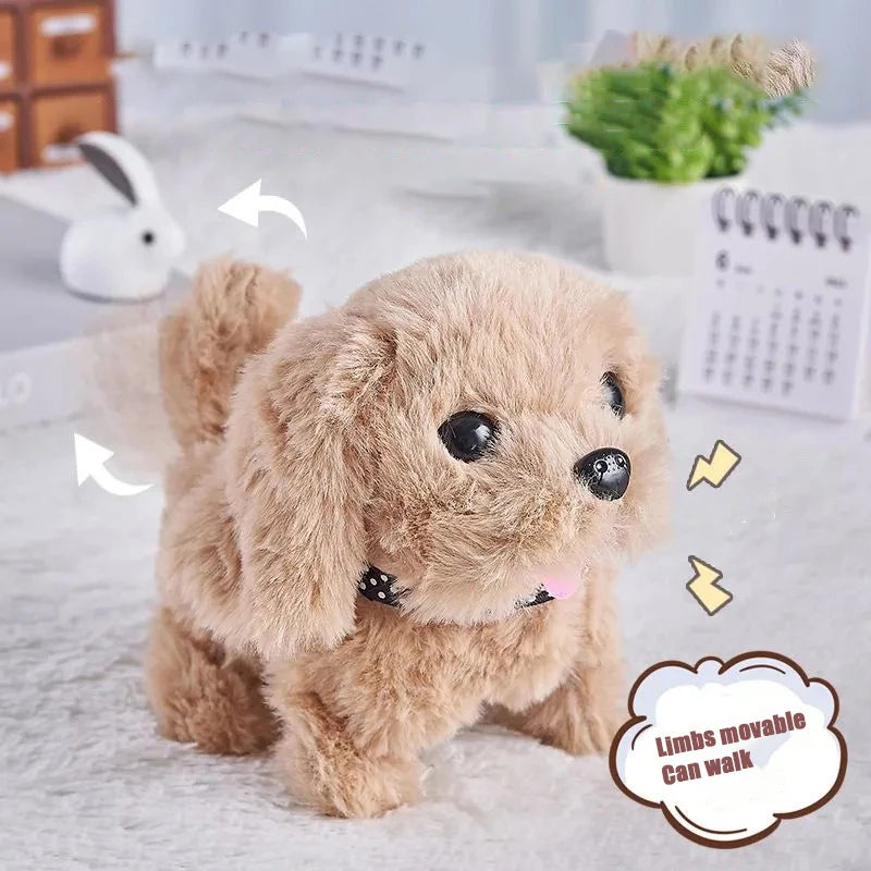 Walking Pet Dog - Moving & Vibrating Plush Puppy Toy for Kids & Babies