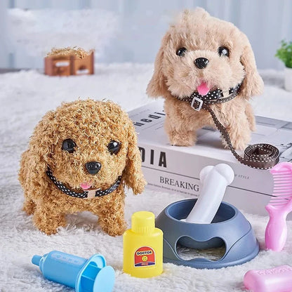 Walking Pet Dog - Moving & Vibrating Plush Puppy Toy for Kids & Babies