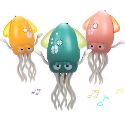 Funny Interactive Dancing Squid Toy with LED Lights and Music for Kids