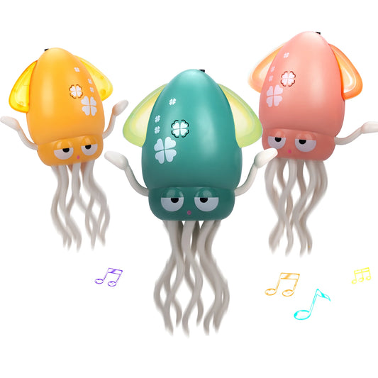 Funny Interactive Dancing Squid Toy with LED Lights and Music for Kids