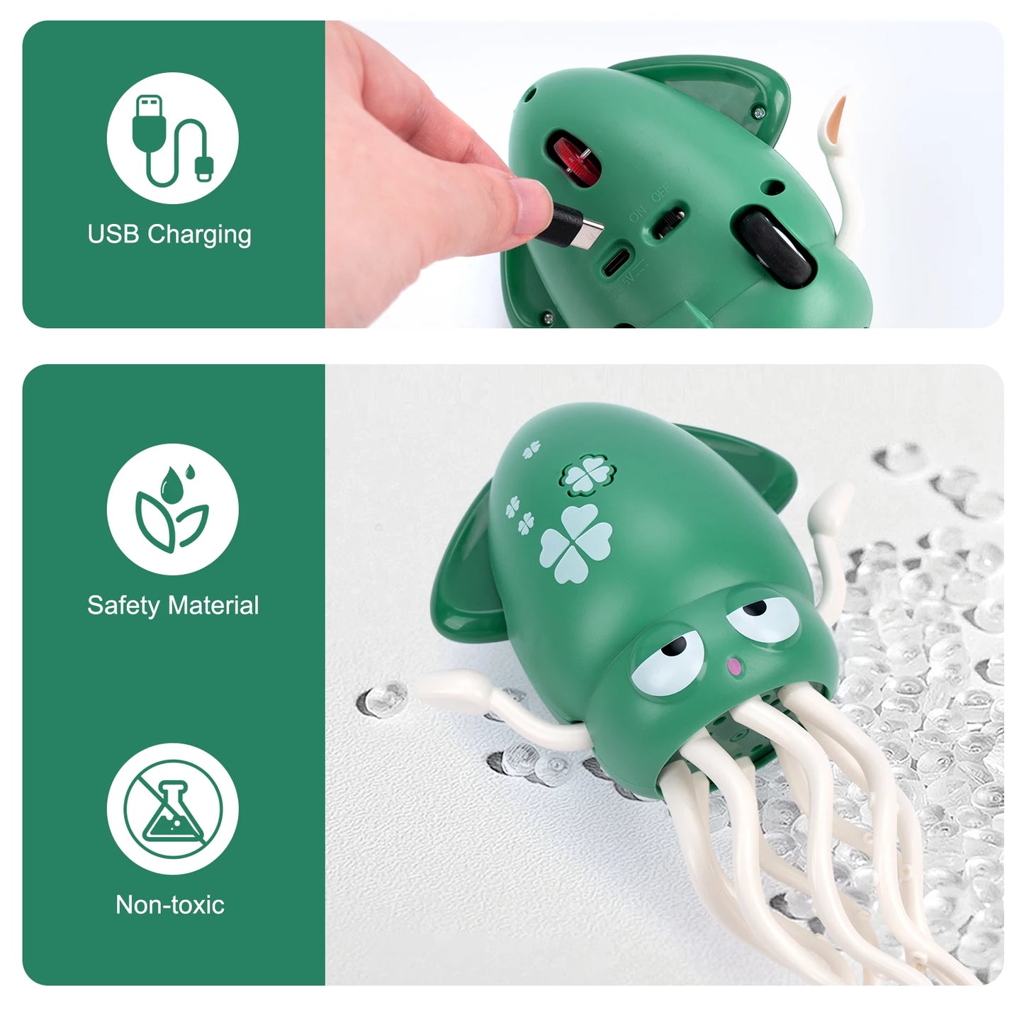 Funny Interactive Dancing Squid Toy with LED Lights and Music for Kids