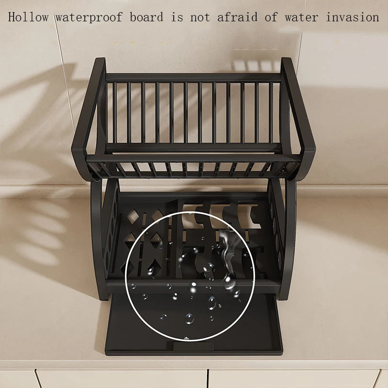 Double-Layer Countertop Kitchen Dish Rack
