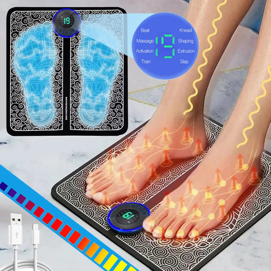 EMS Electric Foot Massager Mat for Pain Relief & Circulation