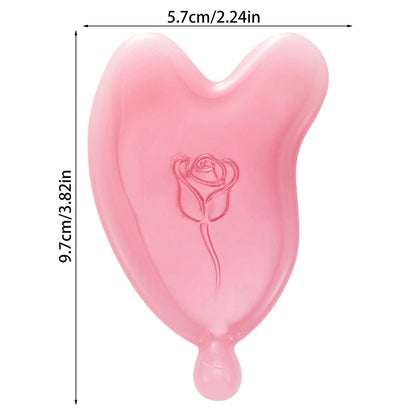 Facial Gua Sha Scraping Tool | Pink Resin Face Lifting & Nose Contouring Scraper