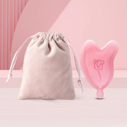 Facial Gua Sha Scraping Tool | Pink Resin Face Lifting & Nose Contouring Scraper
