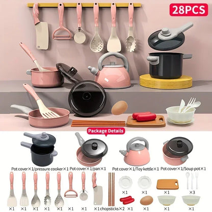 Realistic Kids Kitchen Set: Creative Role Play Toys for Boys & Girls