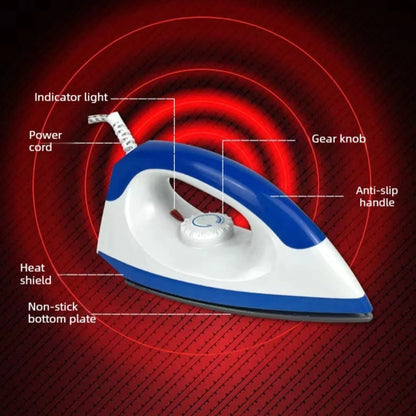 1000W Portable Dry Iron (Non-Stick Teflon Soleplate)