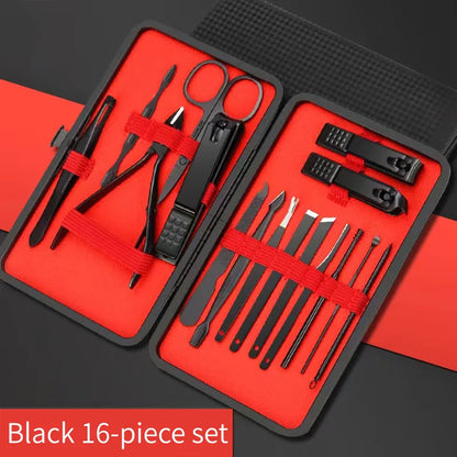 4-24 Piece Professional Manicure Set | Stainless Steel Nail Clipper & Pedicure Kit