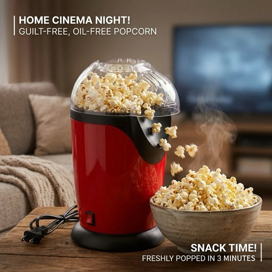 Popcorn Maker 2.5L Family-Size Electric (1200W Deluxe Model)