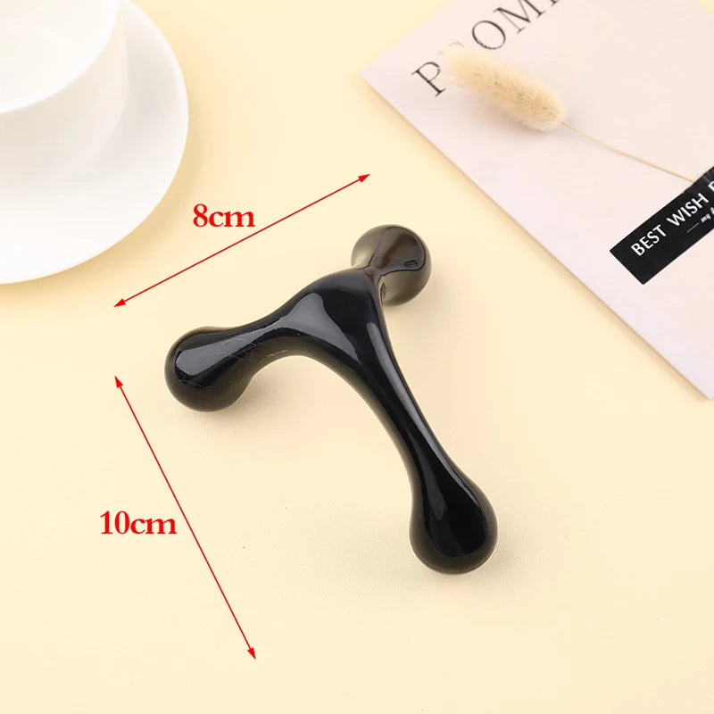 3-Point Manual Massage Tool | Portable Mini Body Massager for Neck, Waist & Feet