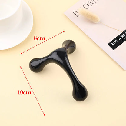 3-Point Manual Massage Tool | Portable Mini Body Massager for Neck, Waist & Feet