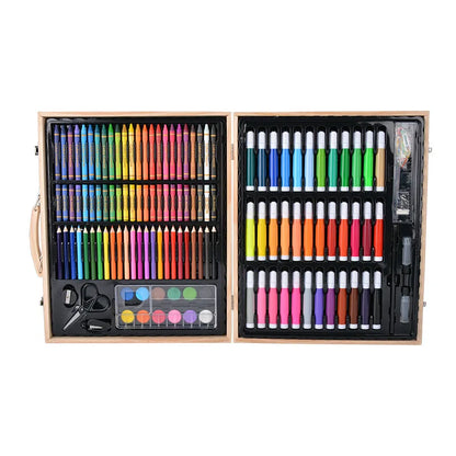 150-Piece Deluxe Art & Drawing Set (Premium Wooden Case)